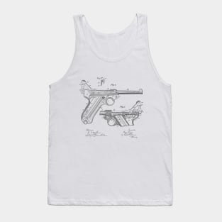 Gun Design vintage patent drawing Tank Top